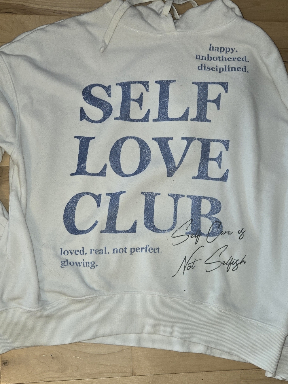 Grayson Threads White Hoodie with Blue